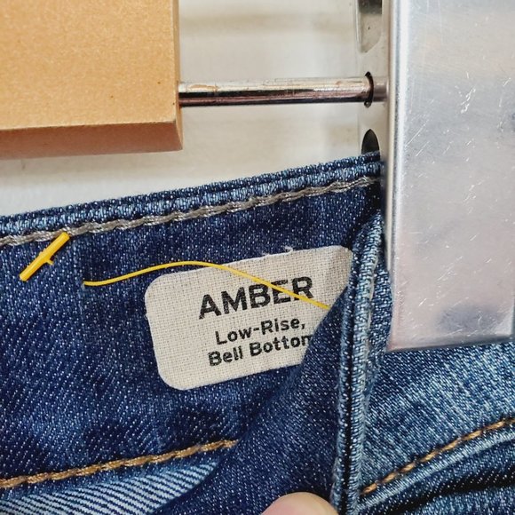 Mavi Jeans Amber Bell Bottom Retro Cropped Flare Low Rise Blue 28 - Picture 7 of 13